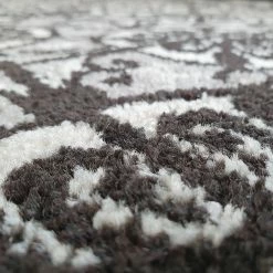 Xrugs Grey Rug Moroccan Trellis Oriental Pattern Low Pile Woven Carpet Large Small Living Room Mat Modern