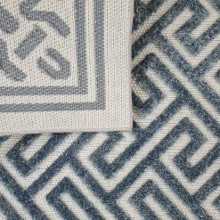 Xrug Outdoor Rug Teal Blue Large XL Small For Garden Patios Decking Gazebo Monochrome Soft Woven Greek Key Geometric Mat 10 Xrug Outdoor Rug Teal Blue Large XL Small For Garden Patios Decking Gazebo Monochrome Soft Woven Greek Key Geometric Mat