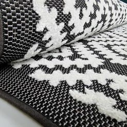 Xrug Outdoor Rug Black And White Decking Patio Garden SOFT Diamond Mat Large Small