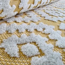 Xrug Outdoor Rugs Outdoor Rug Yellow Cream Diamond Large XL Small For Garden Patios Decking Gazebo Soft Woven Geometric Mat 9 Xrug Outdoor Rugs Outdoor Rug Yellow Cream Diamond Large XL Small For Garden Patios Decking Gazebo Soft Woven Geometric Mat