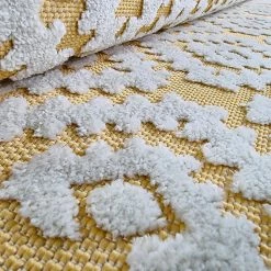 Xrug Outdoor Rugs Outdoor Rug Yellow Decking Patio Garden SOFT Diamond Mat Large XL Small Carpet