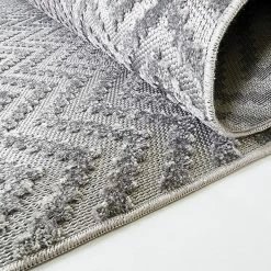 Xrug Outdoor Rugs Outdoor Rug Silver Grey Large XL Small Zig Zag Chevron For Garden Patios Decking Gazebo Soft Woven Geometric Mat