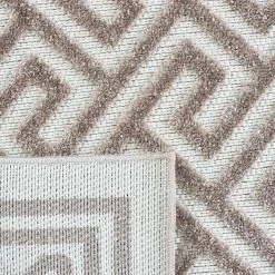 Xrug Outdoor Rugs Outdoor Rug Beige Cream Large XL Small For Garden Patios Decking Gazebo Soft Woven Greek Key Geometric Mat