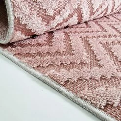 Xrug Outdoor Rug Pink Large XL Small Patio Garden Decking SOFT Zig Zag Geometric Mat