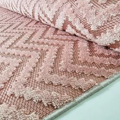 Xrug Outdoor Rug Pink Large XL Small Patio Garden Decking SOFT Zig Zag Geometric Mat