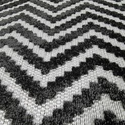 Xrug Outdoor Rugs Outdoor Rug Black Grey Chevron Zig Zag For Decking Garden Patio Gazebo Large XL Small Woven Soft Geometric Mat