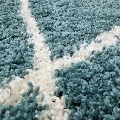 Xrug Blue Rug Teal Fluffy Shaggy Carpet Soft Thick Large Small Dimaond Carpet For Living Room Bedroom