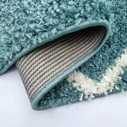 Xrug Blue Rug Teal Fluffy Shaggy Carpet Soft Thick Large Small Dimaond Carpet For Living Room Bedroom