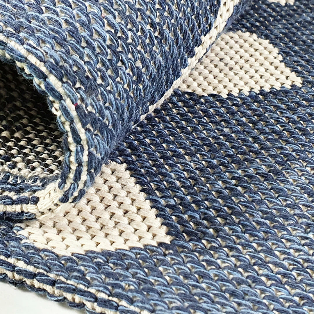 Xrugs Cotton Rugs Cotton Rug Navy Blue Diamond Pattern Washable Flat Weave Mat Woven Carpet Small Extra Large 4 Xrugs Cotton Rugs Cotton Rug Navy Blue Diamond Pattern Washable Flat Weave Mat Woven Carpet Small Extra Large