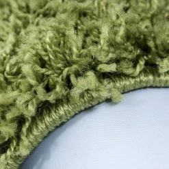 Xrugs Green Fluffy Rug Large Shaggy Modern Plain Carpet Small Bedroom Round Fluffy Mat
