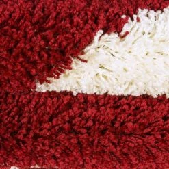 Xrug Boys Football Rug Red White Round Fluffy Kids Floor Mats Childrens Room Carpet