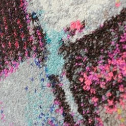 Xrugs Checkered Rug Modern Multi Colour Abstract Carpet Large Living Room Low Pile Mat