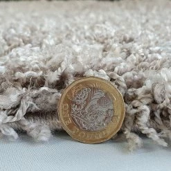 Xrugs Shaggy Rug Light Brown Mink Soft Fluffy Carpet Long Pile Mat Bedroom Living Room