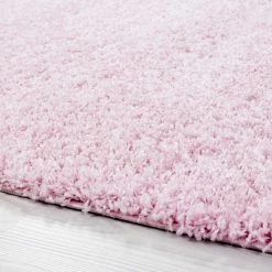 Xrugs Pink Fluffy Rug Modern Deep Pile Shaggy Carpet Plain Living Room Floor Area Mat