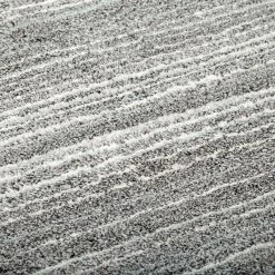 Xrugs Grey Rug Bedroom Modern Striped Soft Pile Carpet Tassels Large Small Woven Mat