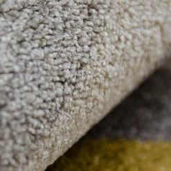 Xrugs Modern Mustard Yellow Grey Rug Chevron Zig Zag Woven Short Pile Carpet Mat For Living Room & Bedroom