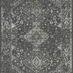 Xrugs Oriental Rug Anthracite White Dark Grey Soft Mat Microfiber Bedroom Floor Carpet