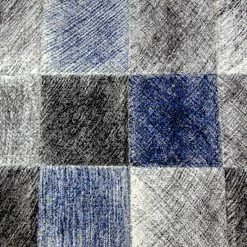Xrugs Check Rug Grey Blue Black Hand Carved Modern Pattern Small Large Woven Rugs Carpets Floor Mats