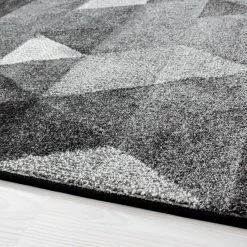 Xrugs Grey Geometric Rug Small Large Diamond Pattern Modern Carpets Lounge Hallway Mat