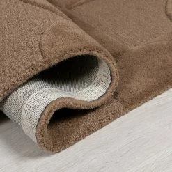 Xrugs Modern Brown Patterned Rug Plain Living Room Bedroom Geometric Carpet Mat Large Small