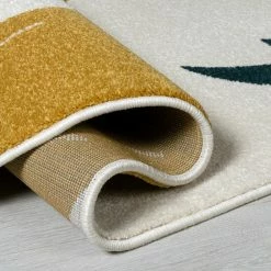 Xrug Kids Animal Rug Cream Yellow Baby Nursery Carpet Childerns Bedroom Floor Mat