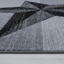 Xrugs Grey Star Rug New Modern Check Design Carpet Small X Large Bedroom Hallway Mats