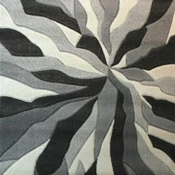 Xrugs Modern Rugs Grey Black White Contour Cut Pattern Living Room New Mat Small Large