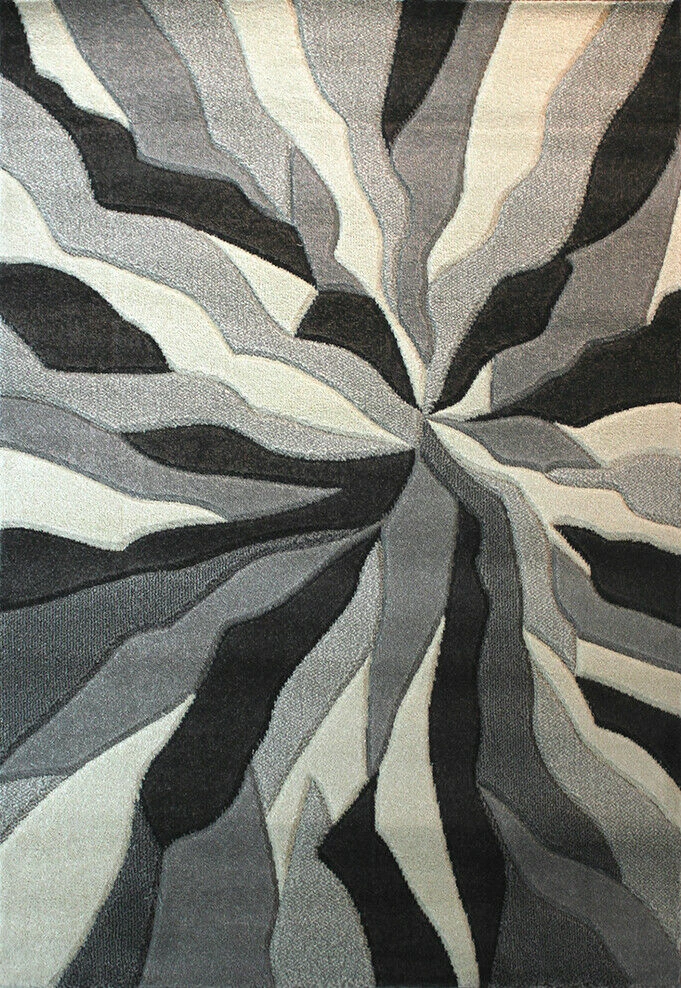 Xrugs Modern Rugs Grey Black White Contour Cut Pattern Living Room New Mat Small Large 2 Xrugs Modern Rugs Grey Black White Contour Cut Pattern Living Room New Mat Small Large