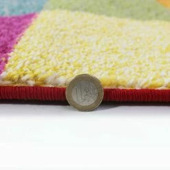 Xrugs Geometric Rug Multi Colour Checkered Pattern Carpet Small Large Modern Room Mats