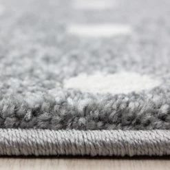 Xrug Kids Unicorn Rug Grey Blue White Childrens Animal Mats Round Nursery Play Carpet