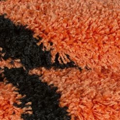Xrug Boys Rug Orange Black Basketball Childrens Carpet Round Fluffy Kids Room Mat New