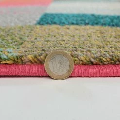 Xrugs Modern Rugs Multi Coloured Check Pattern Carpet Geometric Small Large Room Mats