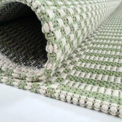 Xrugs Green Cream Cotton Rug Flatweave Carpet Striped Braided Pattern Washable Carpet Living Room Bedroom Mat Small Extra Large Hallway Runner Cotton Rugs
