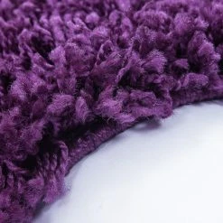 Xrugs Shaggy Rugs Purple Fluffy Deep Pile Carpet Modern Plain Bedroom Floor Lounge Mat