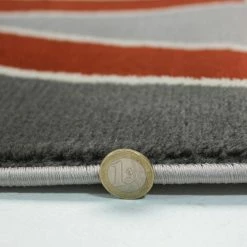 Xrugs Modern Geometric Rug Terracotta Grey Bedroom Mat Woven Diamond Pattern Carpets