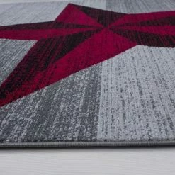 Xrugs Star Rugs Red Grey Modern Check Design Mat Small X Large Living Room Hall Carpet