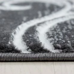 Xrugs Traditional Rug Modern Black Grey Pink Pattern Mat Dining Room Hall Check Carpet