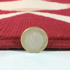 Xrugs Modern Pattern Rug Red And Cream Geometric Carpet Small Large Bedroom Lounge Mat