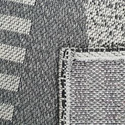 Xrugs Grey Geometric Rug 100% Cotton Small Extra Large XL Washable Modern Flat Weave Carpet Woven Room Mat Cotton Rugs