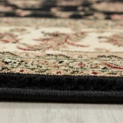 Xrugs Black Oriental Rug Traditional Carpet Cream Beige Floral Pattern Extra Large Small Woven Thick Soft Carpet