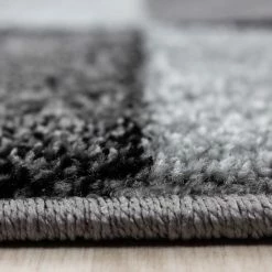 Xrugs Modern Geometric Rug Black And Grey Diamond Pattern Mat Small Large Living Room Carpets