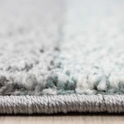 Xrugs Modern Rug Checkered Grey Blue Ceometric Carpet Bedroom Floor Mat Small Large XL