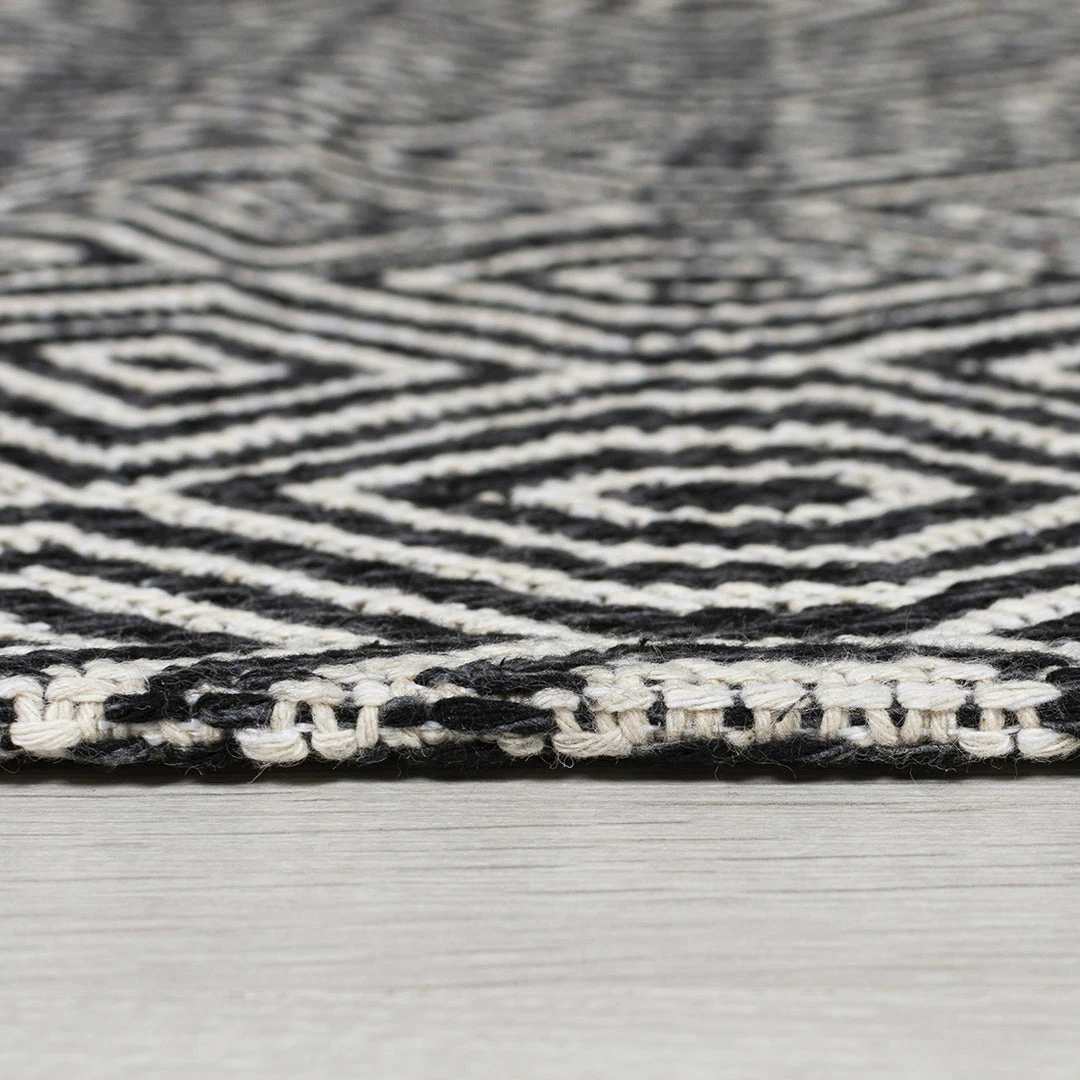 Xrugs Flat Weave Rug Black Grey 100% Cotton Washable Woven Carpet Natural Floor Mat Cotton Rugs 2 Xrugs Flat Weave Rug Black Grey 100% Cotton Washable Woven Carpet Natural Floor Mat Cotton Rugs