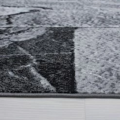 Xrugs Geometric Rug Black Grey 3D Effect Pattern Carpet Bedroom Runner Mat Small Large Modern