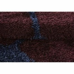 Xrug Boys Football Rug Burgundy Blue Kids Bedroom Carpet Childrens Round Fluffy Mats
