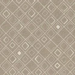 Xrugs Modern Geometric Rug Beige White Microfiber Soft Pile Carpets Large Bedroom Mat