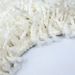 Xrugs Cream Fluffy Rug Deep Pile Shaggy Mat Small Extra Large Room Round Floor Carpets Modern