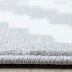 Xrugs Modern Rugs Grey White Checkered Pattern Mat Living Room Geometric Carpet Runner