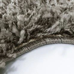 Xrugs Fluffy Shaggy Rug Taupe Plain Long Pile Carpet Small Large Living Room Mats Modern