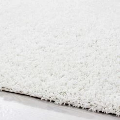 Xrugs Fluffy Rug Modern Cream Shaggy High Pile Woven Mat Small Large Round Room Carpet